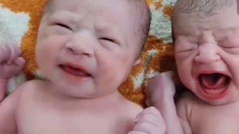 twins babies crying alot at delivery time