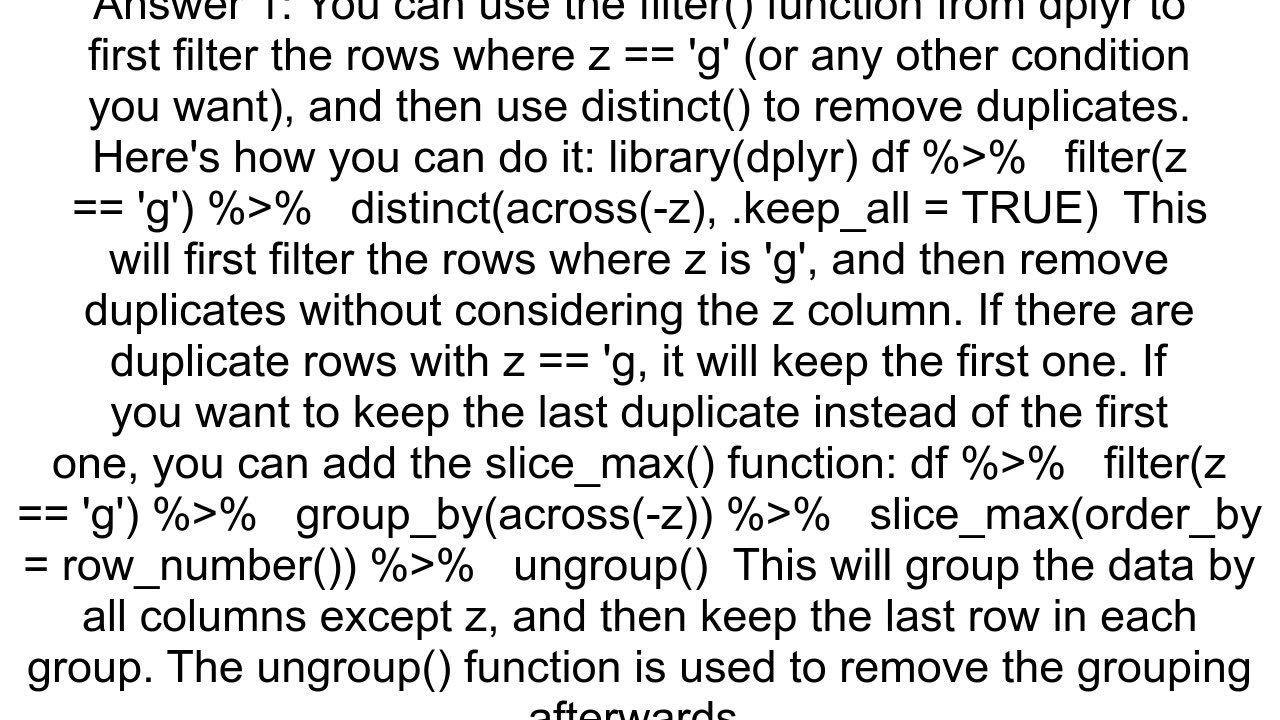 How can I use distinct keep_all TRUE but specify which row to keep