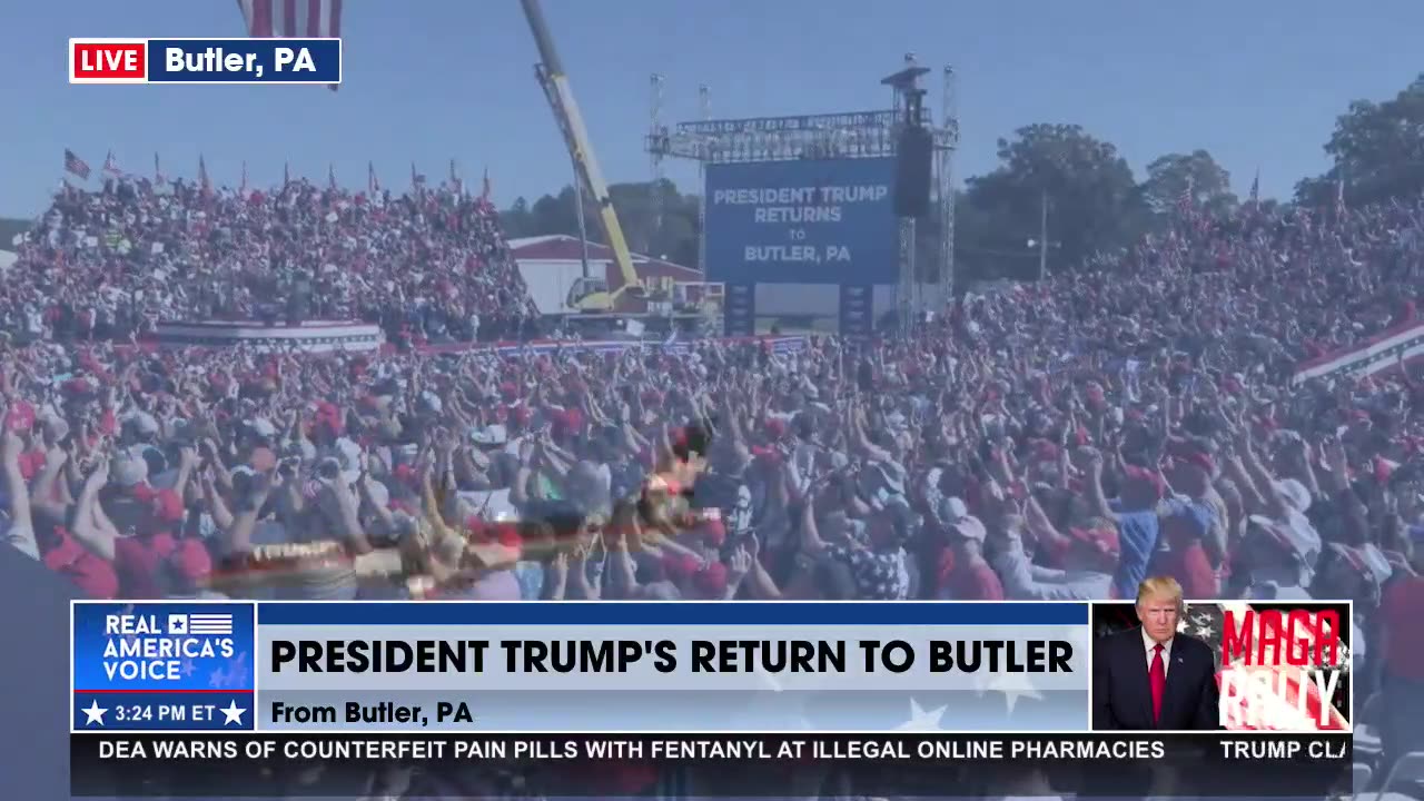 TRUMP FORCE ONE FLYOVER