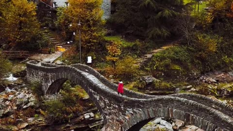 Beautifull village in the middle of the #mountains #nature #forest #fall