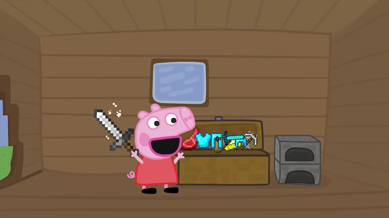 Minecraft Speedrunner Peppa Vs 4 Hunters Animation