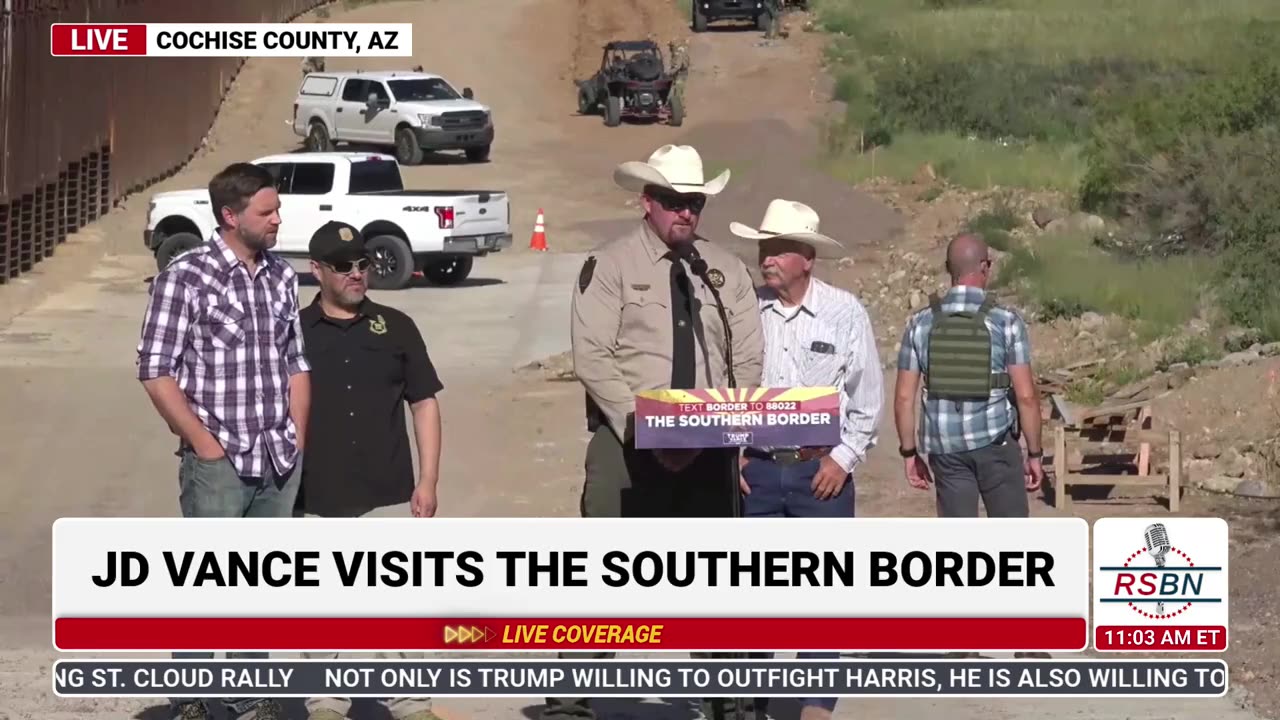 🔥VP Nominee JD Vance Visits the Southern Border in Arizona