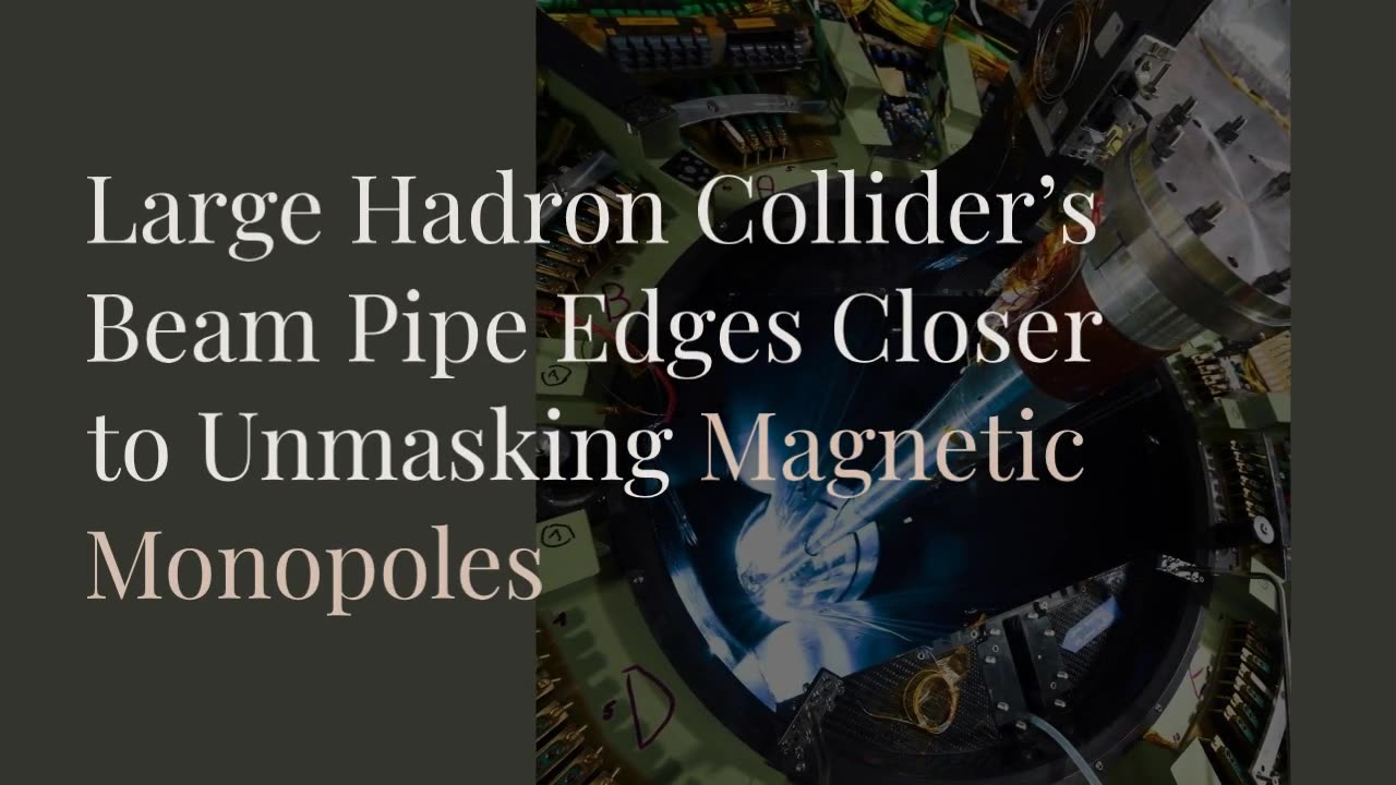 Large Hadron Collider’s Beam Pipe Edges Closer to Unmasking Magnetic Monopoles