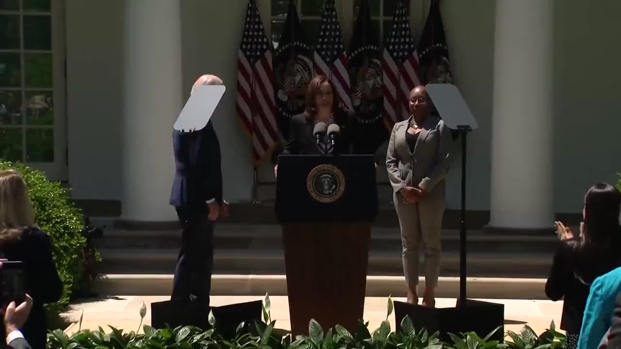 Joe Biden Appears Lost on Stage as Kamala Harris Delivers Remarks at the White House