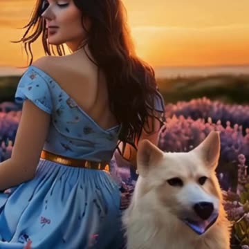 summer adventure teen girl with a dog