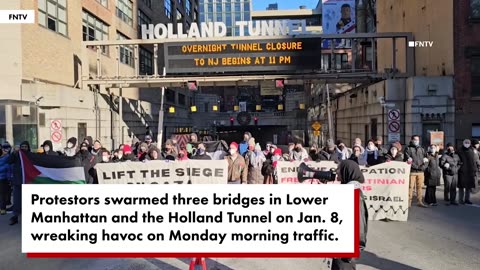 Video captures angry New Yorker shoving pro-Hamas thugs blocking traffic