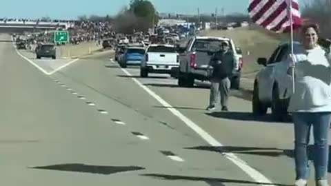 People's Convoy Massive Crowds Show Up to Support Truckers