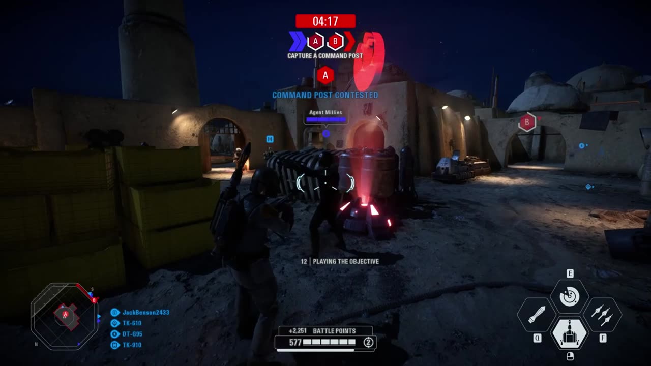 SWBF2: Instant Action Mission (Attack) Galactic Empire Mos Espla Gameplay