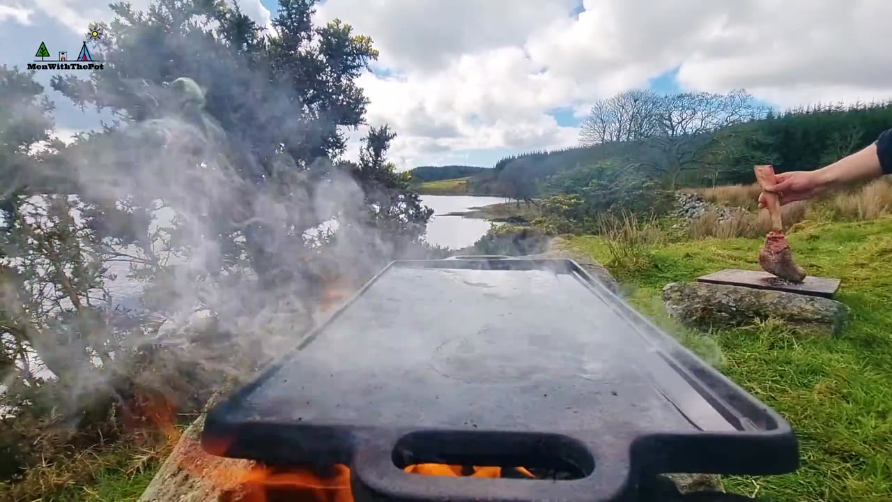 🥩The Most Delicious Tomahawk STEAK Cooked in Nature!😲 NO music! Only Nature and Food