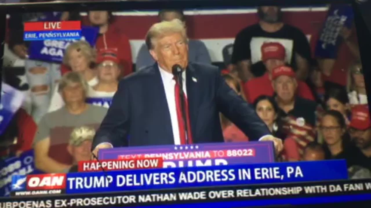 OANN Trump delivers remarks in Erie Pennsylvania Sunday 02:37 pm