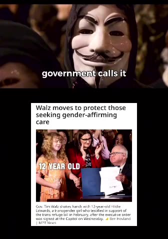 Anonymous exposes Tampon Tim Walz (1 min, 30 sec)