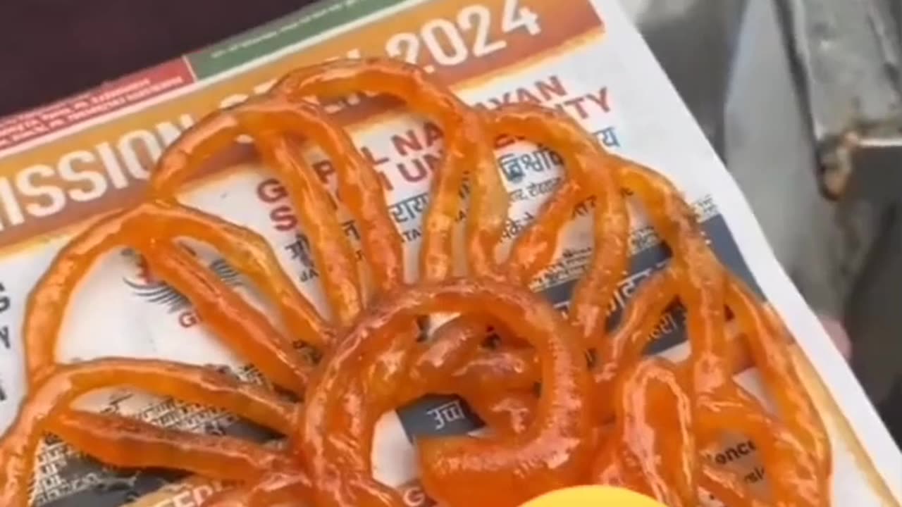 Flower jaleebi cooking idea