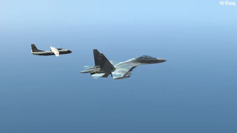 Su-30 fighter escorts An-26B transport aircraft | Lockon- Flaming Cliffs 2