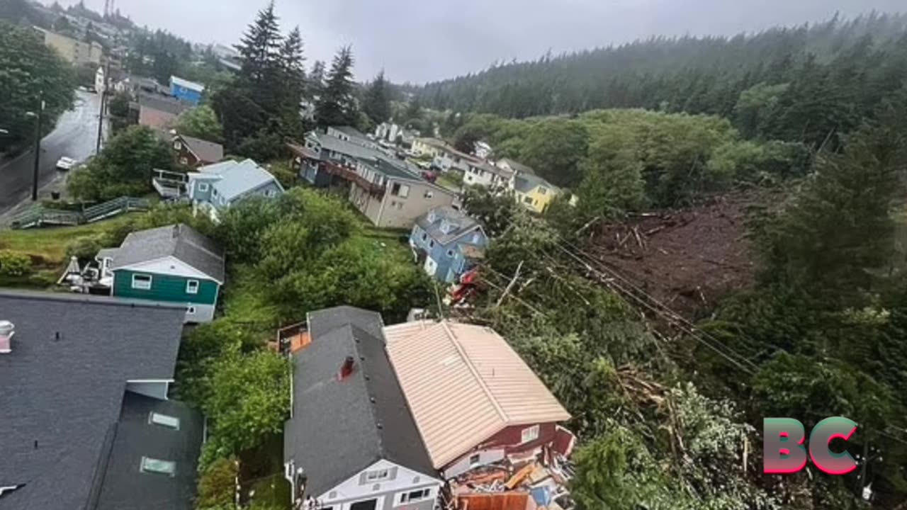 1 dead as landslide sweeps across roads, into homes in Alaska, officials say