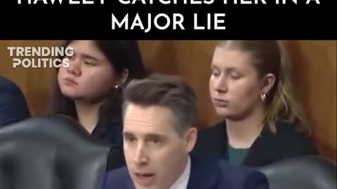 Hawley Catches Her in Major Lie