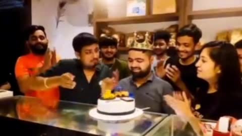 Funny birthday celebration