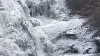 Bald River Falls Freezing Over