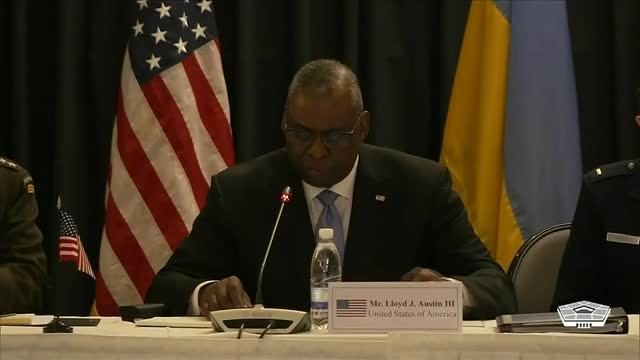 Defense Leaders Discuss Ukraine at Meeting in Germany April 26, 2022