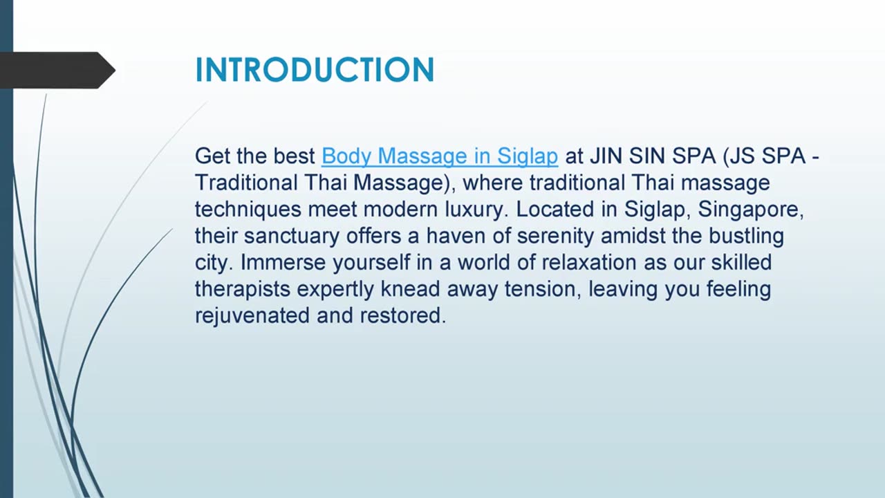 Get the best Body Massage in Siglap