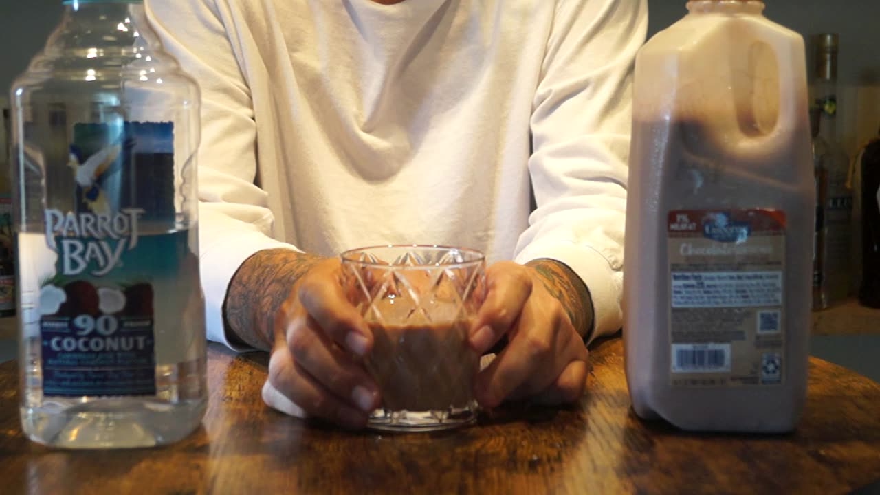 Parrot Bay 90 proof Coconut Rum & Chocolate Milk
