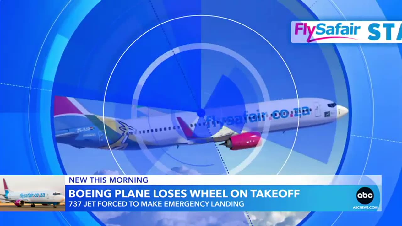 Boeing 737 makes emergency landing after losing wheel on take-off
