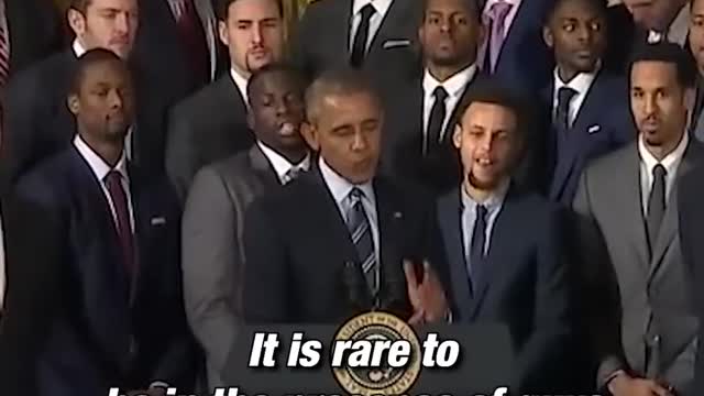 When Obama ROASTED The 2015 Warriors 🤣 - Highlights #Shorts