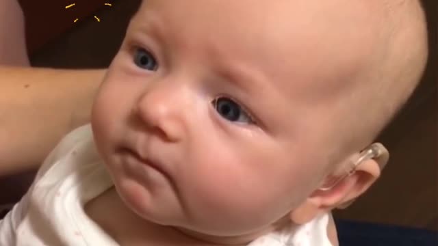 This baby girl heard her mother's voice for the first time.