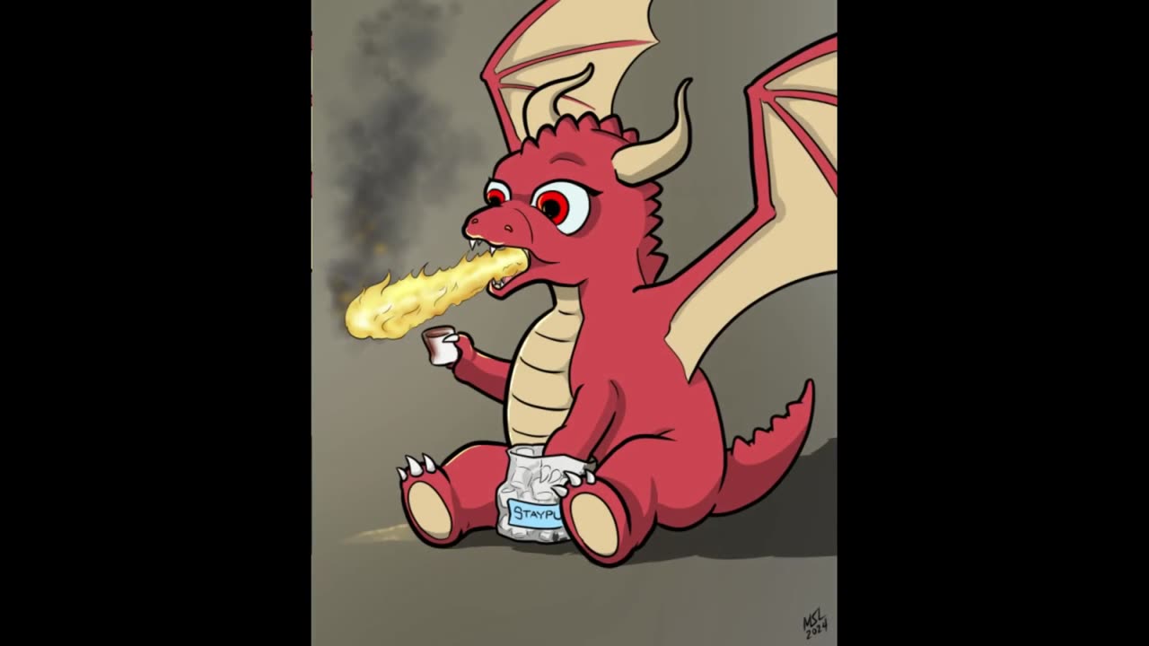 Fire Dragon Roasting Marshmallows