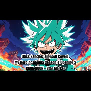 [Rick Sanchez sings/AI Cover] My Hero Academia Season 4 Opening 2 KANA-BOON - Star Marker