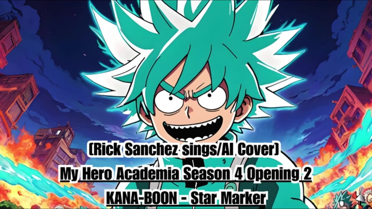 [Rick Sanchez sings/AI Cover] My Hero Academia Season 4 Opening 2 KANA-BOON - Star Marker