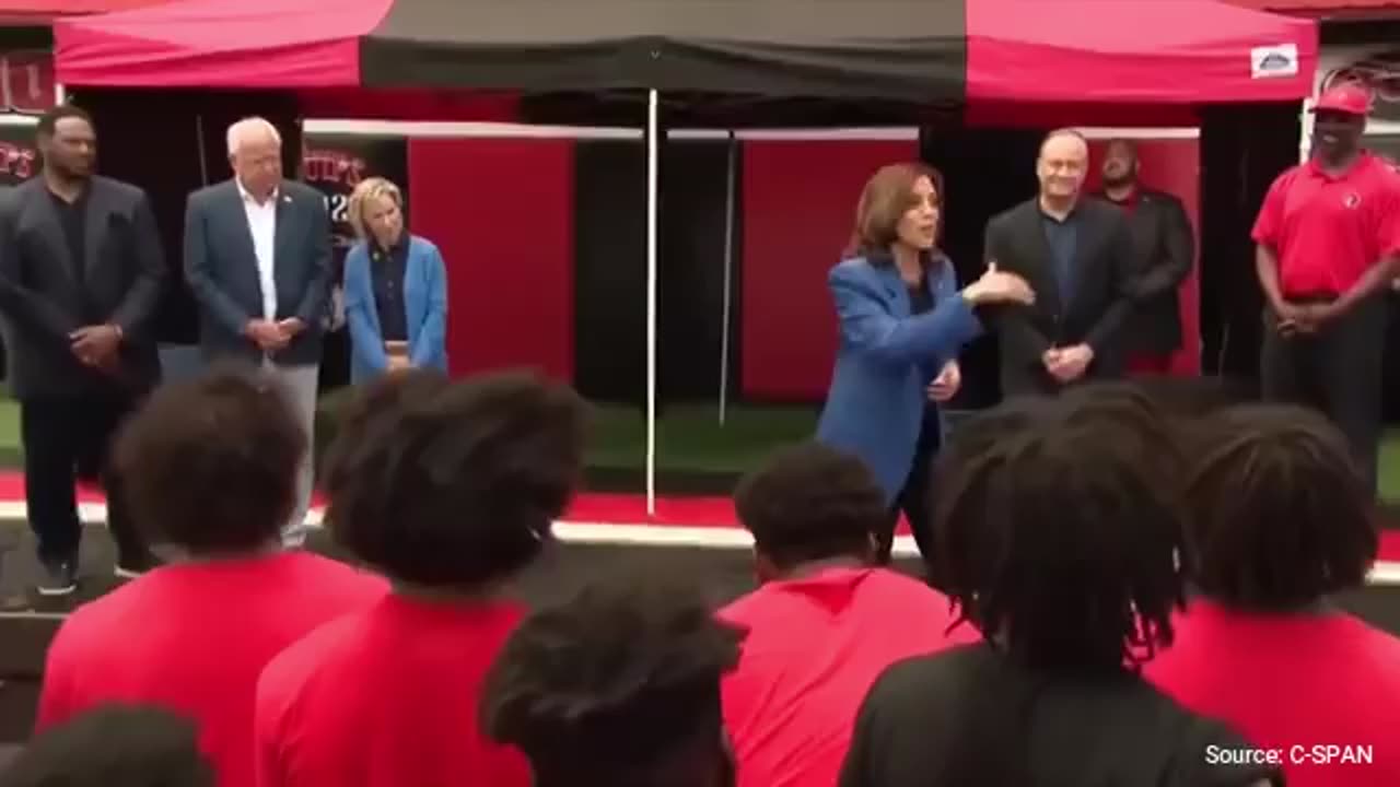 Watch: Kamala Gets Absolutely ANNIHILATED For Making Insane Sttaement To High School Football Team