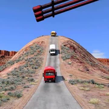 Big car vs rotating hammer