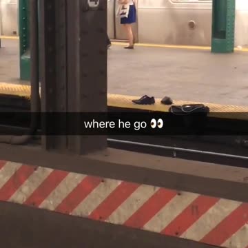 Backpack and shoes left at subway station