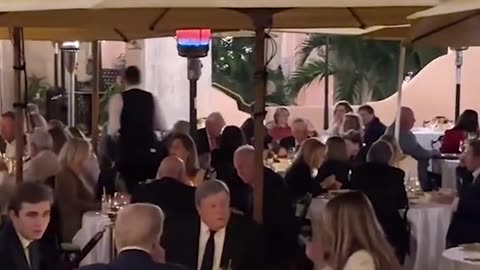 Barron Trump dines with Donald and Melania Trump in Florida