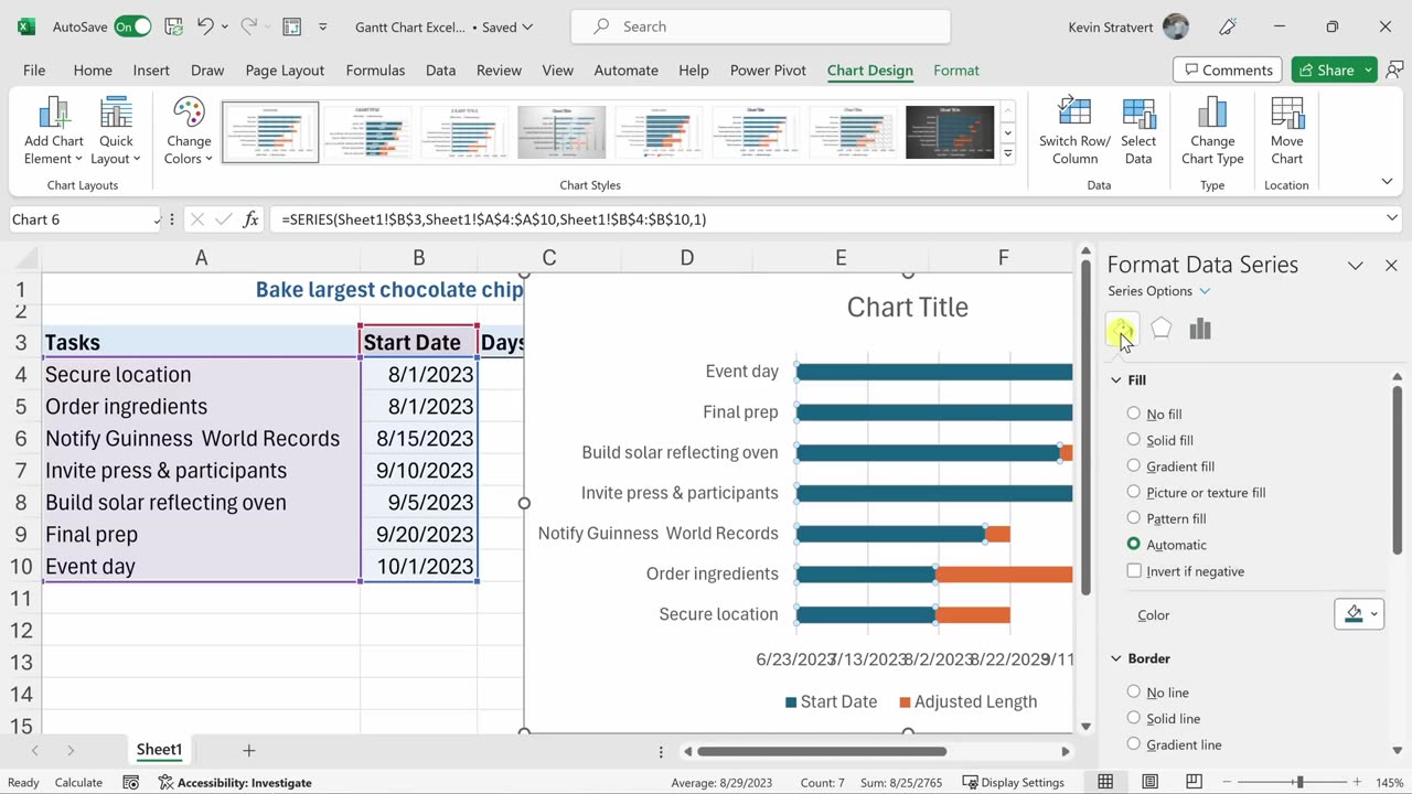 How to Make Gantt Chart in Excel