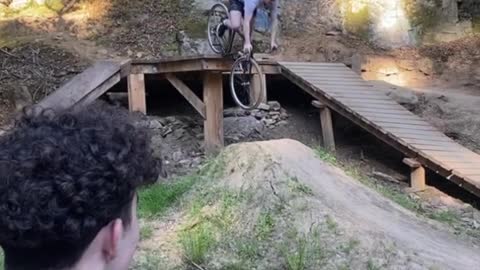 Mountain Bike Rider Takes a Tumble