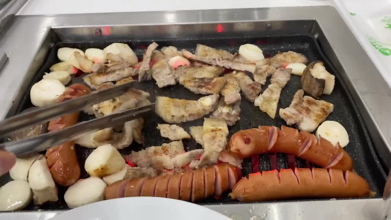 the sound of grilling meat ASMR