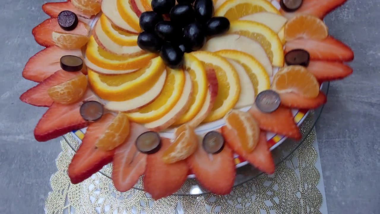 Beautiful Fruit Decoration Idea /Fruit Carving Garnish / Salad Plate Decoration / Easy Salad Art