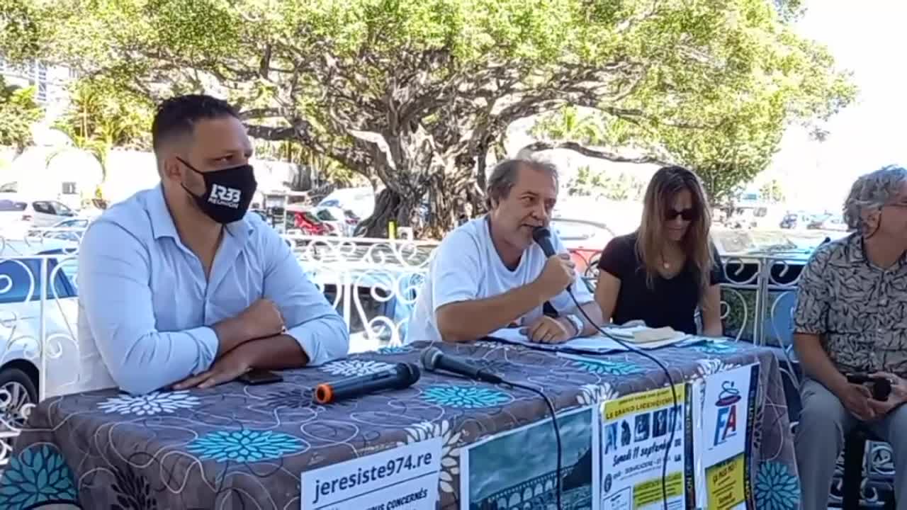 Conférence de Presse / Dr Philippe de Chazournes avec les Collectifs 974 - Réunion - 9 sept. 2021