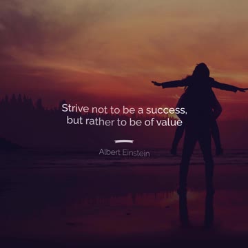 Strive Not to be a Success