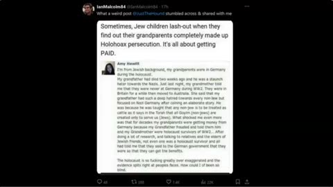 Jew Finds out Her Grandparents Were HoloHoax Frauds