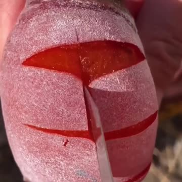 Cutting a delicious 😋 fruit