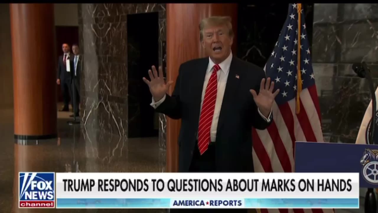 Trump on Red Marks on his Hand - Maybe it was AI