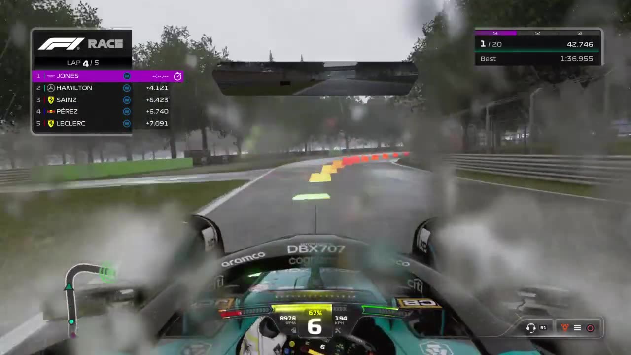F1® 23 Formula 1 Pirelli Gran Premio D'Italia | Full Wet Weather Battle | PS4 Gameplay