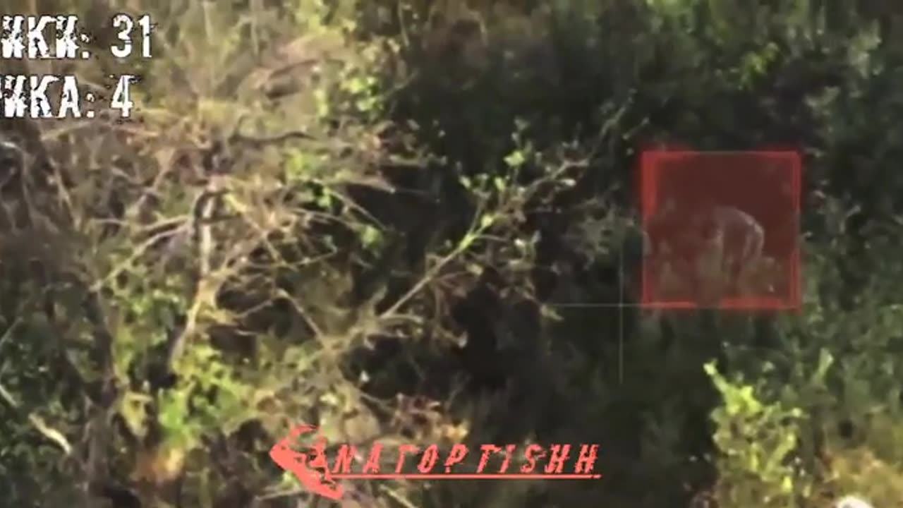 Russian drone attack on Ukrainian infantry and hideouts