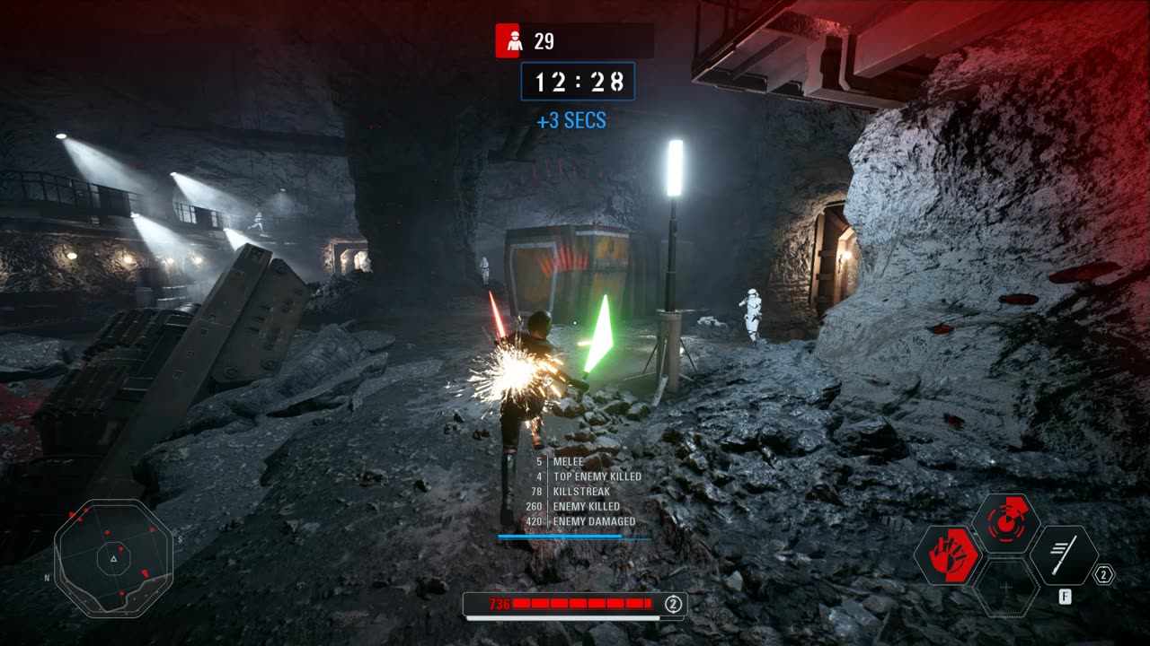 SWBF2: Arcade Onslaught Luke Skywalker Crait Gameplay