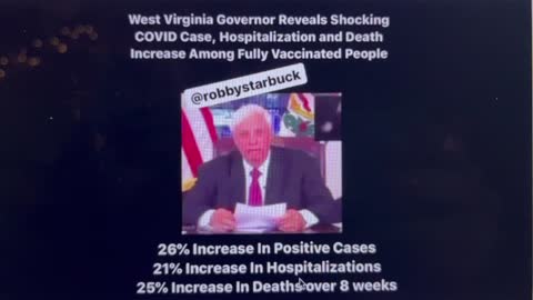 West Virginia Gov. Reveals COViD numbers on the Vaxed, 26% increase in cases