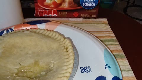 Eating Banquet Chicken Pot Pie, Dbn, MI, 8/31/24