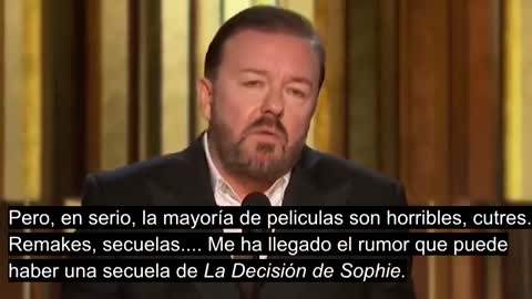 RICKY GERVAIS EN LOS GLOBO DE ORO DE 2020