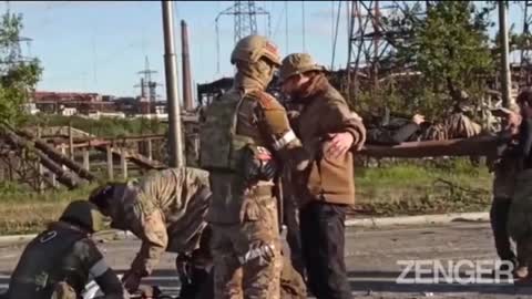 Russian army showing humanity to ukrainean nazis